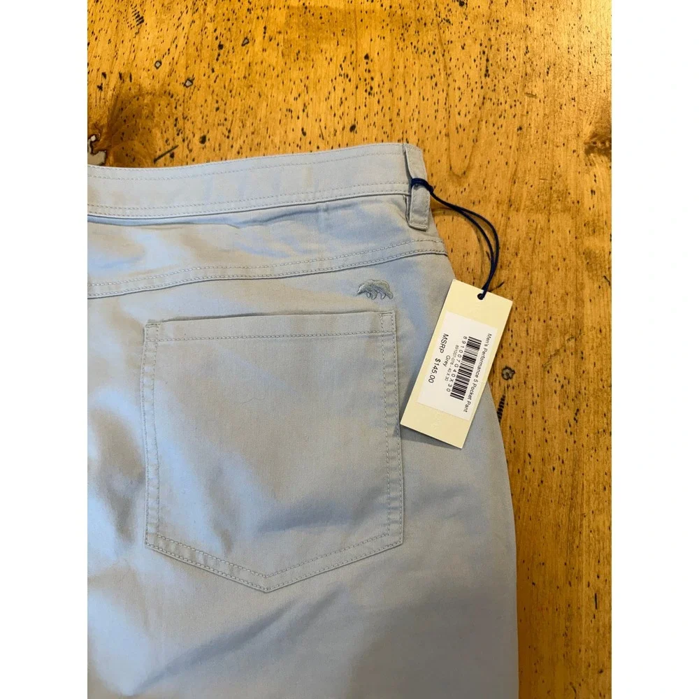 New Onward Reserve Performance 5 Pocket Pant 40x30 Grey Mens Casual Trousers